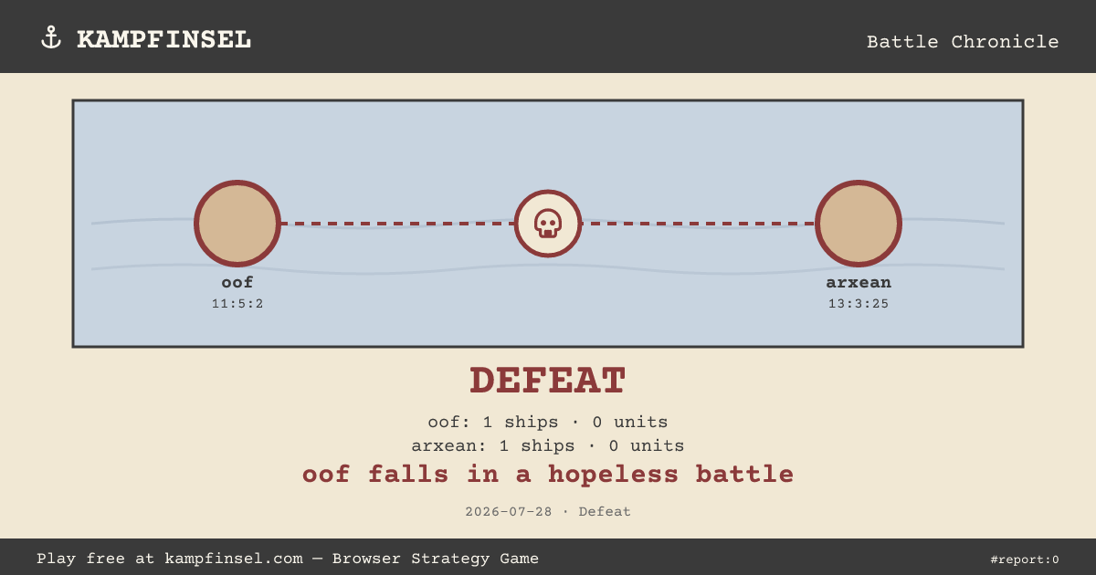 oof falls in a hopeless battle