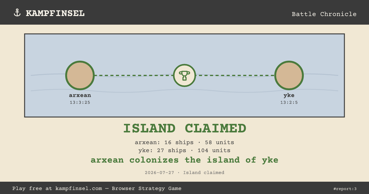 arxean colonizes the island of yke