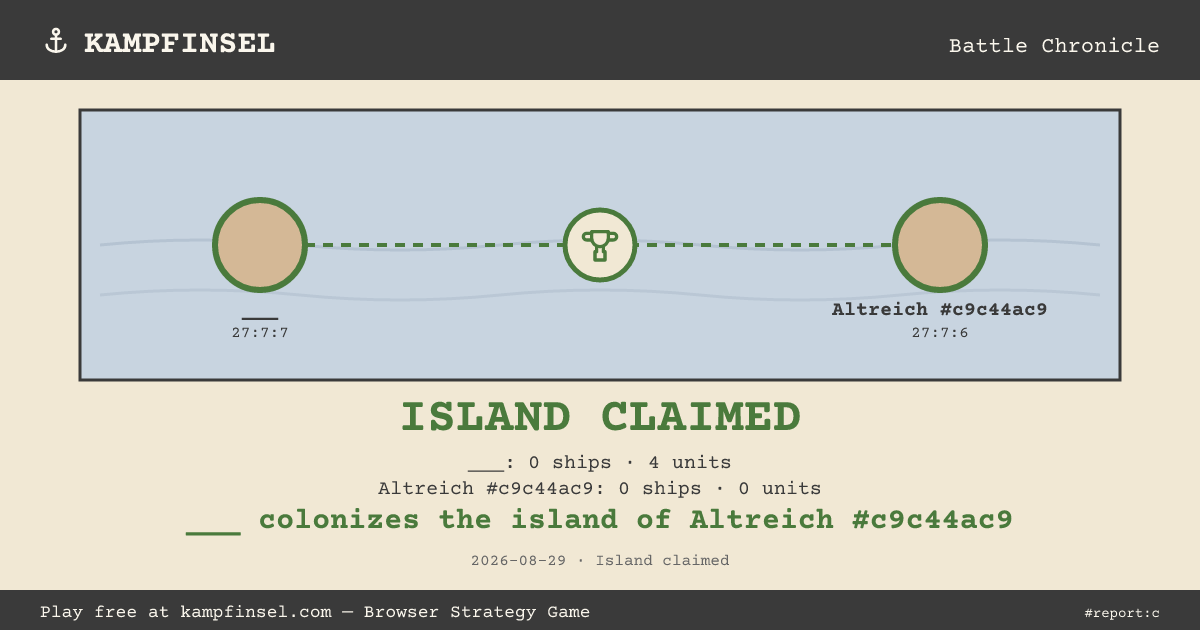___ colonizes the island of Altreich #c9c44ac9