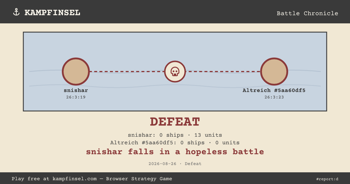 snishar falls in a hopeless battle