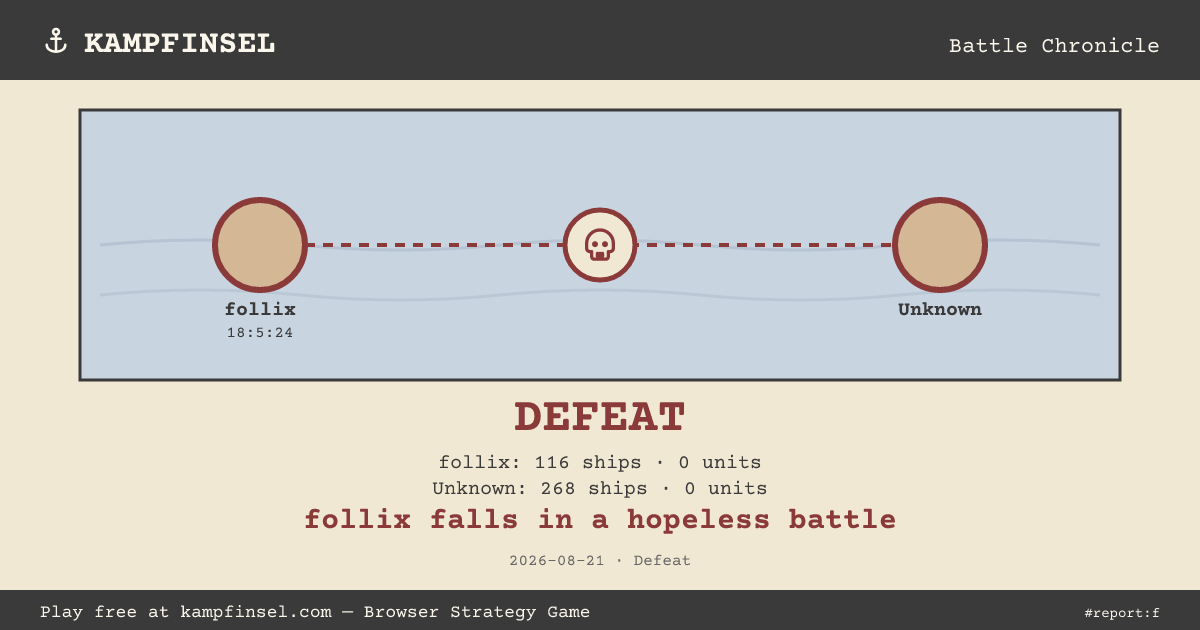 follix falls in a hopeless battle